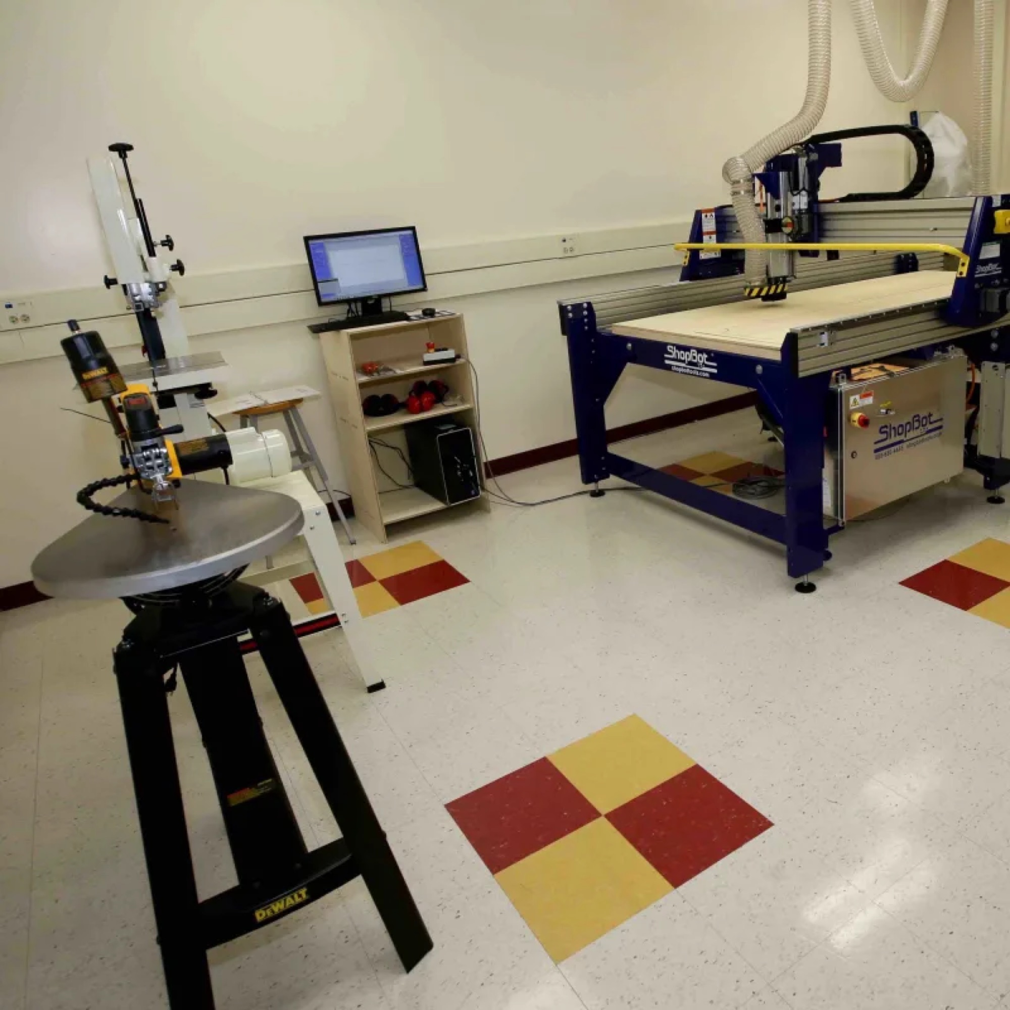 STEM lab with a ShopBot and drill press